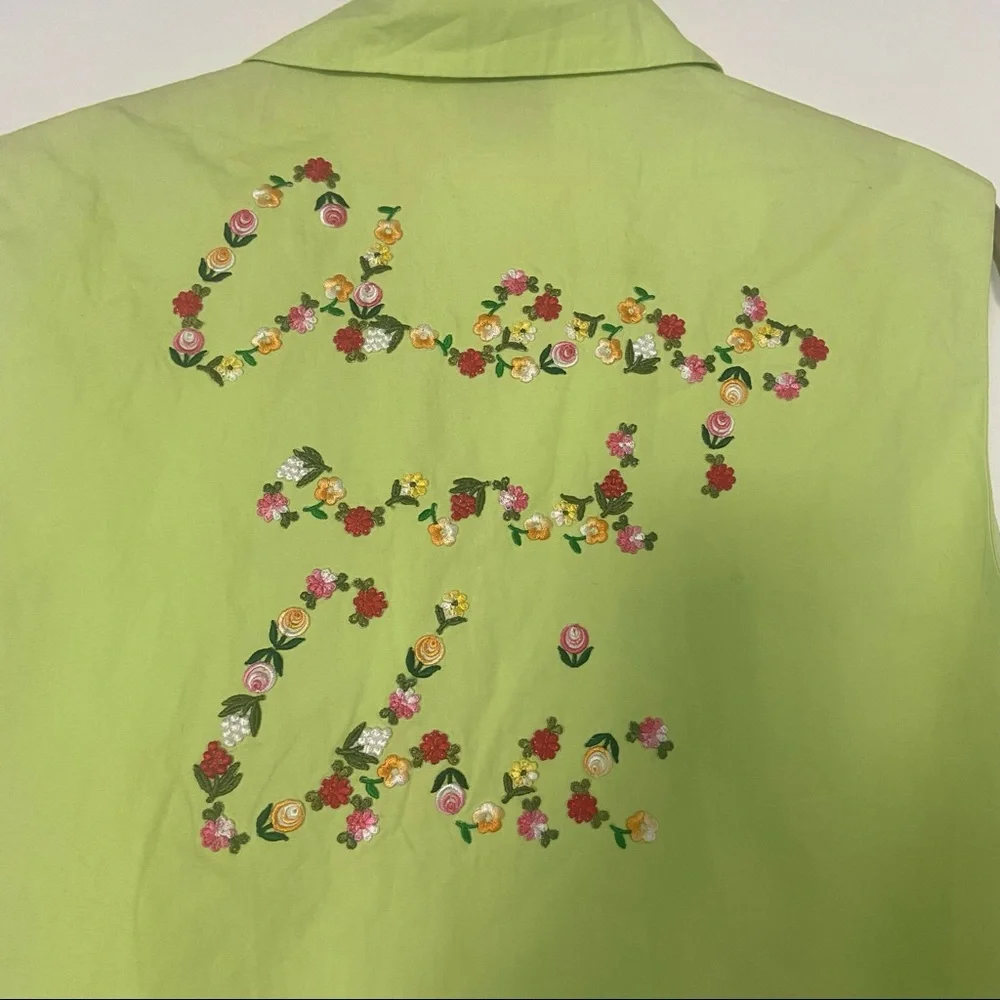 Moschino Lime Green Button Down Shirt - Picture 3 of 8